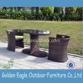 PE Rattan& Aluminum Outdoor Stool Set